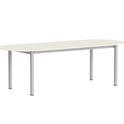 Annex Table Oblong by HAY - L240 cm / Cotton Cream Textile Composite Top / Anodised Aluminium Legs