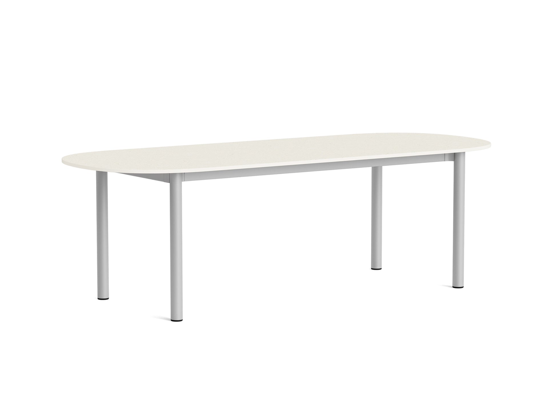 Annex Table Oblong by HAY - L240 cm / Cotton Cream Textile Composite Top / Anodised Aluminium Legs