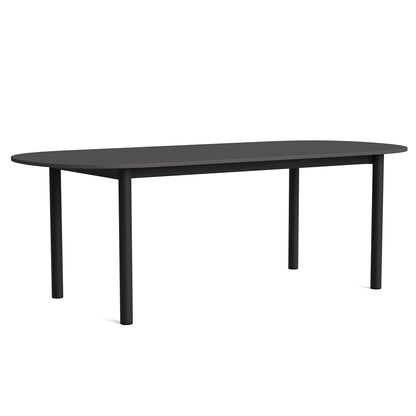 Annex Table Oblong by HAY - L220 cm / Dark Grey Linoleum Top / Charcoal Aluminium Legs