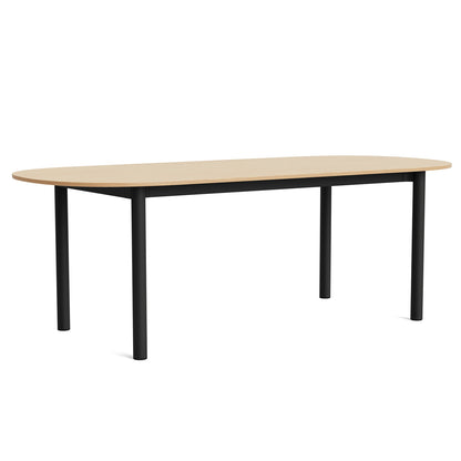 Annex Table Oblong by HAY - L220 cm / Oak Veneer Tabletop / Charcoal Aluminium Legs