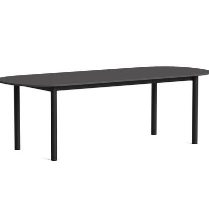 Annex Table Oblong by HAY - L240 cm / Dark Grey Linoleum Top / Charcoal Aluminium Legs