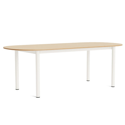 Annex Table Oblong by HAY - L220 cm / Oak Veneer Tabletop / Cream White Aluminium Legs