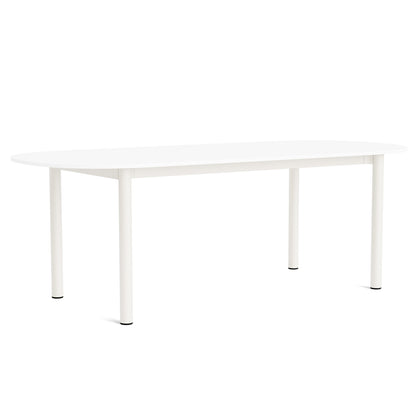 Annex Table Oblong by HAY - L220 cm / White Laminate Top / Cream White Aluminium Legs