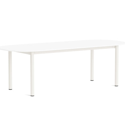 Annex Table Oblong by HAY - L240 cm / White Laminate Top / Cream White Aluminium Legs