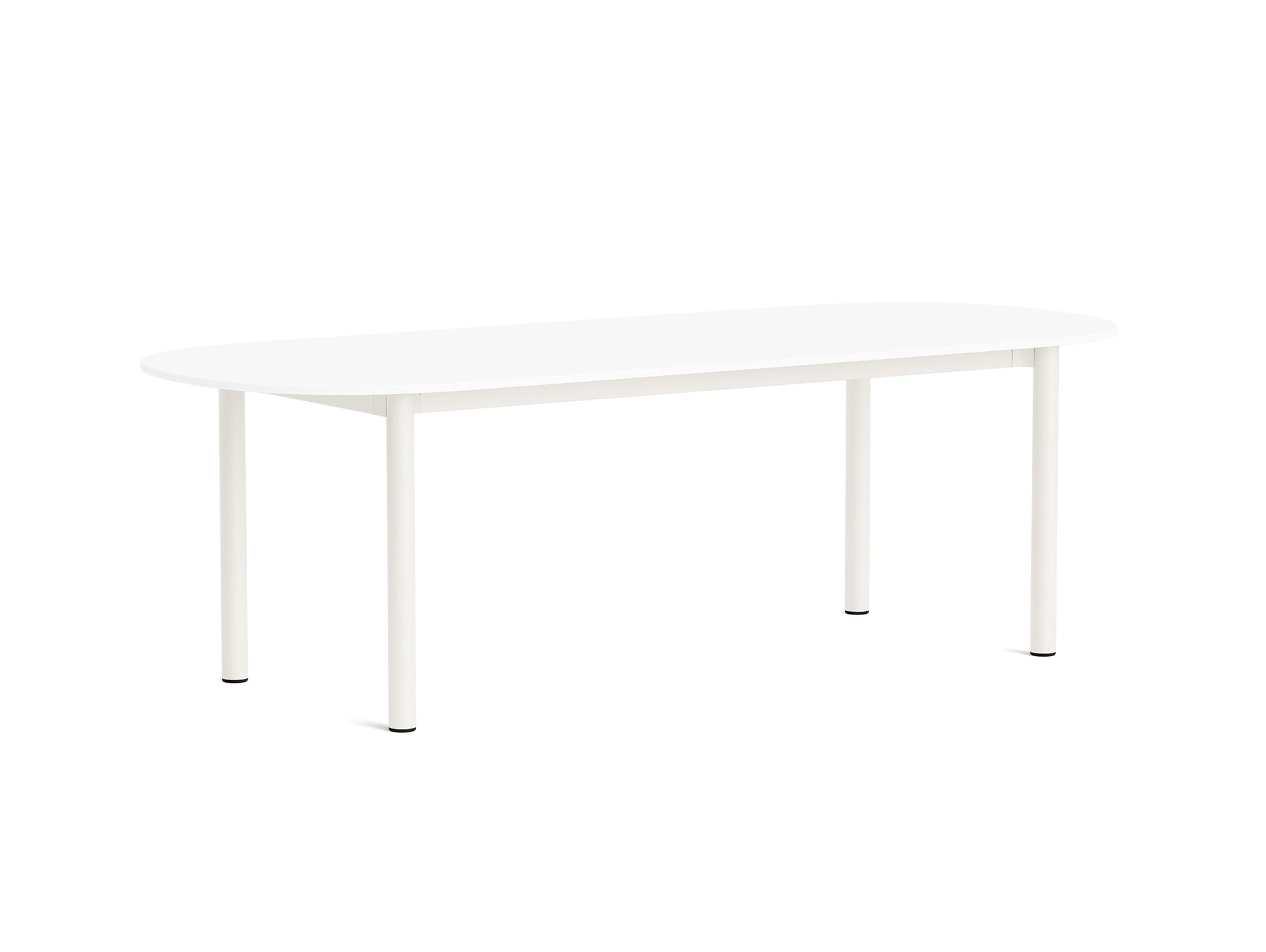 Annex Table Oblong by HAY - L240 cm / White Laminate Top / Cream White Aluminium Legs