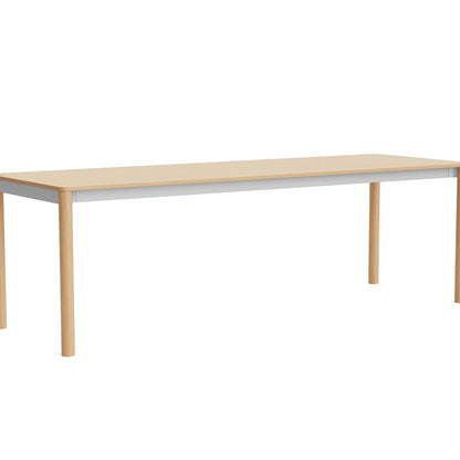 Annex Table Flush by HAY - L240 cm / Oak Veneer Tabletop / Solid Oak Legs / Anodised Aluminium Apron