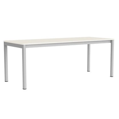 Annex Table Flush by HAY - L200 cm / Cotton Cream Textile Composite Top / Anodised Aluminium Legs