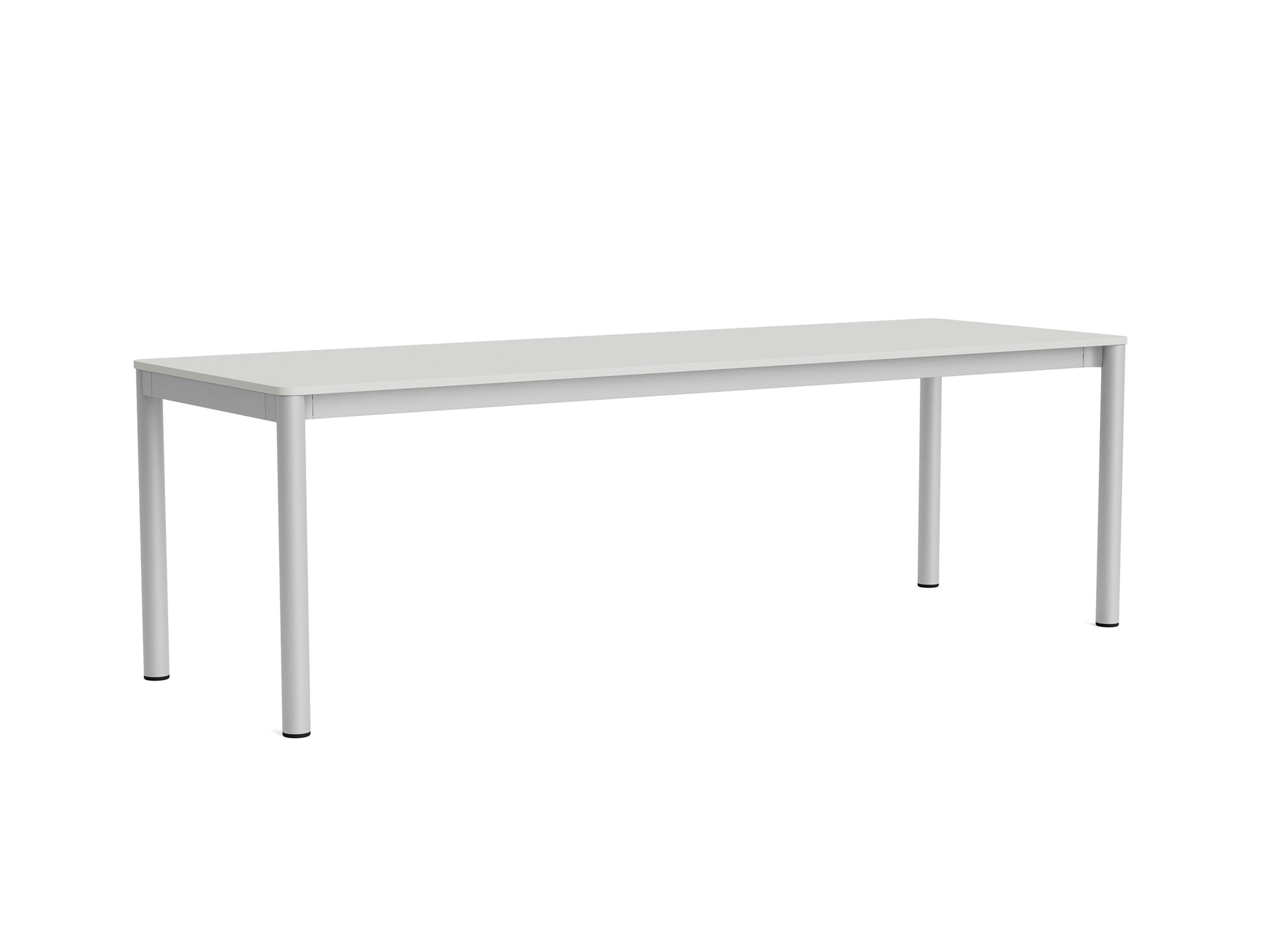 Annex Table Flush by HAY - L240 cm / Cloud Grey Linoleum Top / Anodised Aluminium Legs