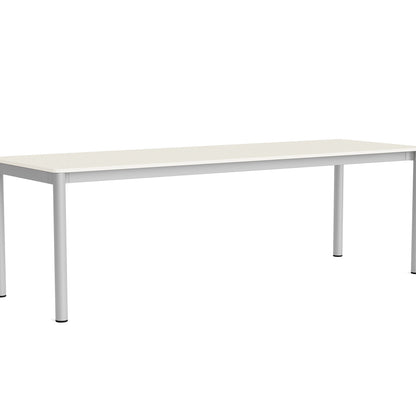Annex Table Flush by HAY - L240 cm / Cotton Cream Textile Composite Top / Anodised Aluminium Legs