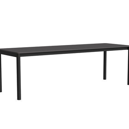 Annex Table Flush by HAY - L240 cm / Dark Grey Linoleum Top / Charcoal Aluminium Legs