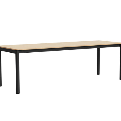 Annex Table Flush by HAY - L240 cm / Oak Veneer Tabletop / Charcoal Aluminium Legs