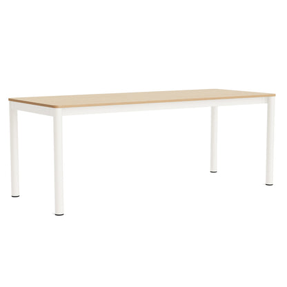 Annex Table Flush by HAY - L200 cm / Oak Veneer Tabletop / Cream White Aluminium Legs