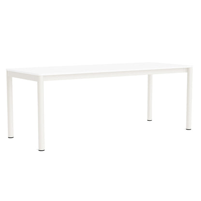 Annex Table Flush by HAY - L200 cm / White Laminate Top / Cream White Aluminium Legs