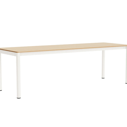 Annex Table Flush by HAY - L240 cm / Oak Veneer Tabletop / Cream White Aluminium Legs