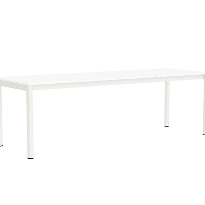Annex Table Flush by HAY - L240 cm / White Laminate Top / Cream White Aluminium Legs