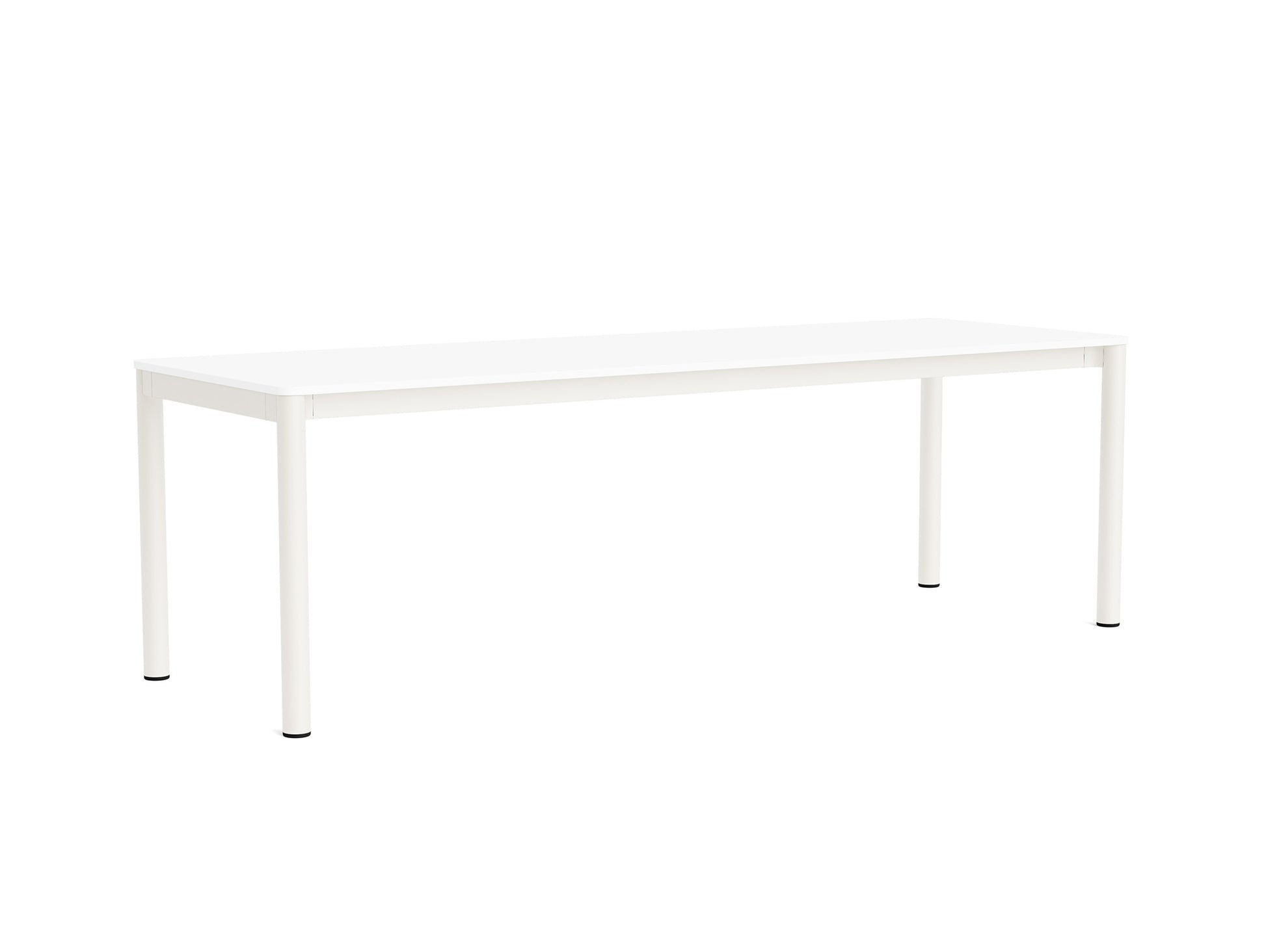 Annex Table Flush by HAY - L240 cm / White Laminate Top / Cream White Aluminium Legs