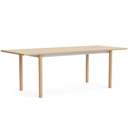 Annex Table Overhang by HAY - L220 cm / Oak Veneer Tabletop / Solid Oak Legs / Anodised Aluminium Apron