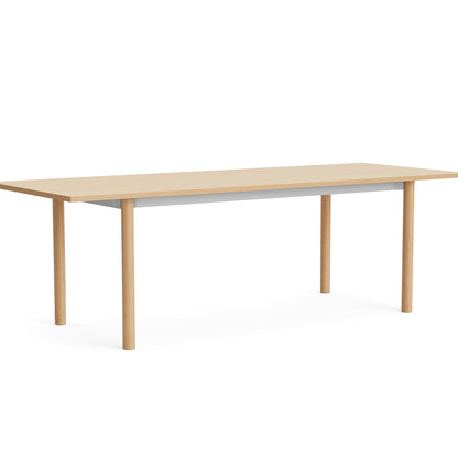 Annex Table Overhang by HAY - L240 cm / Oak Veneer Tabletop / Solid Oak Legs / Anodised Aluminium Apron