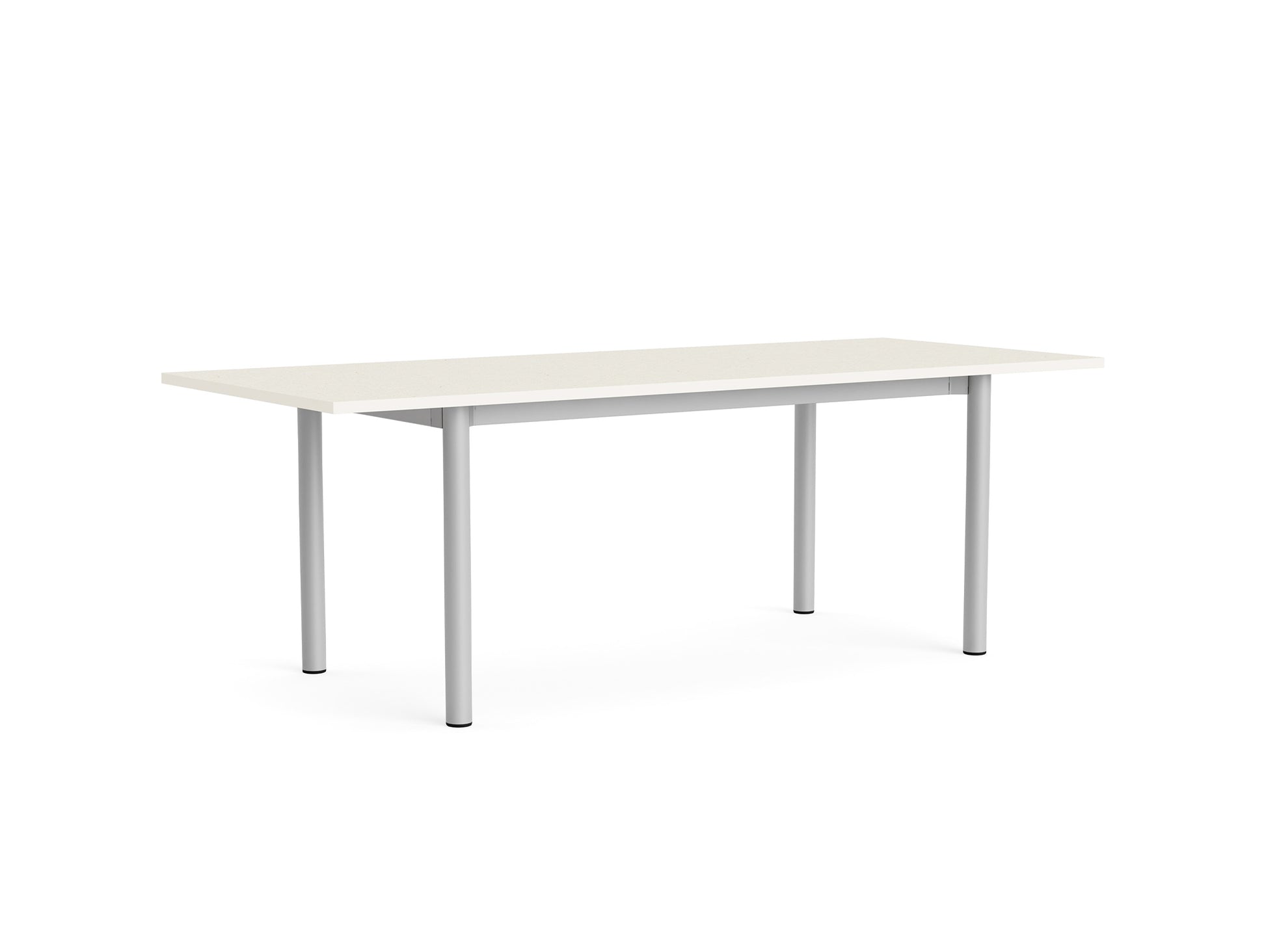 Annex Table Overhang by HAY - L220 cm / Cotton Cream Textile Composite Top / Anodised Aluminium Legs