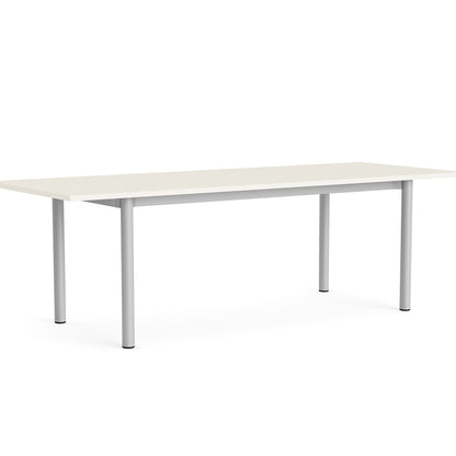 Annex Table Overhang by HAY - L240 cm / Cotton Cream Textile Composite Top / Anodised Aluminium Legs
