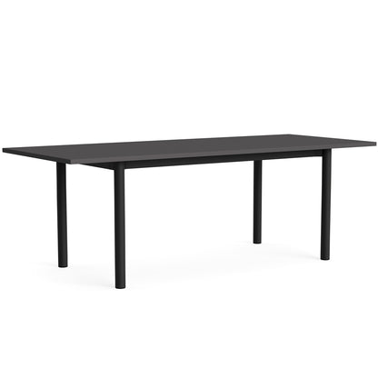 Annex Table Overhang by HAY - L220 cm / Dark Grey Linoleum Top / Charcoal Aluminium Legs
