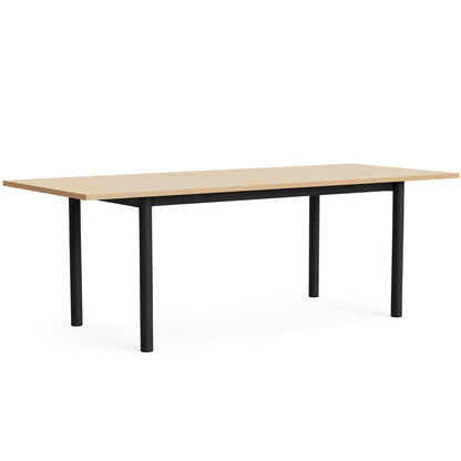 Annex Table Overhang by HAY - L220 cm / Oak Veneer Tabletop / Charcoal Aluminium Legs