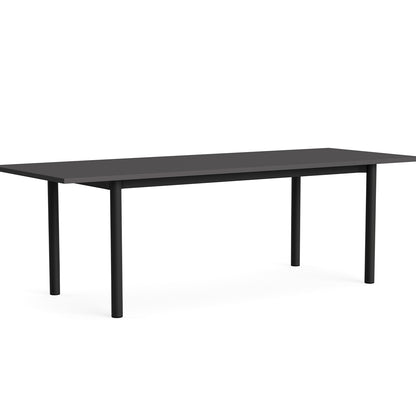 Annex Table Overhang by HAY - L240 cm / Dark Grey Linoleum Top / Charcoal Aluminium Legs