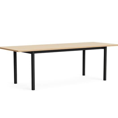 Annex Table Overhang by HAY - L240 cm / Oak Veneer Tabletop / Charcoal Aluminium Legs