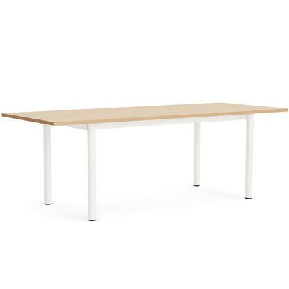 Annex Table Overhang by HAY - L220 cm / Oak Veneer Tabletop / Cream White Aluminium Legs
