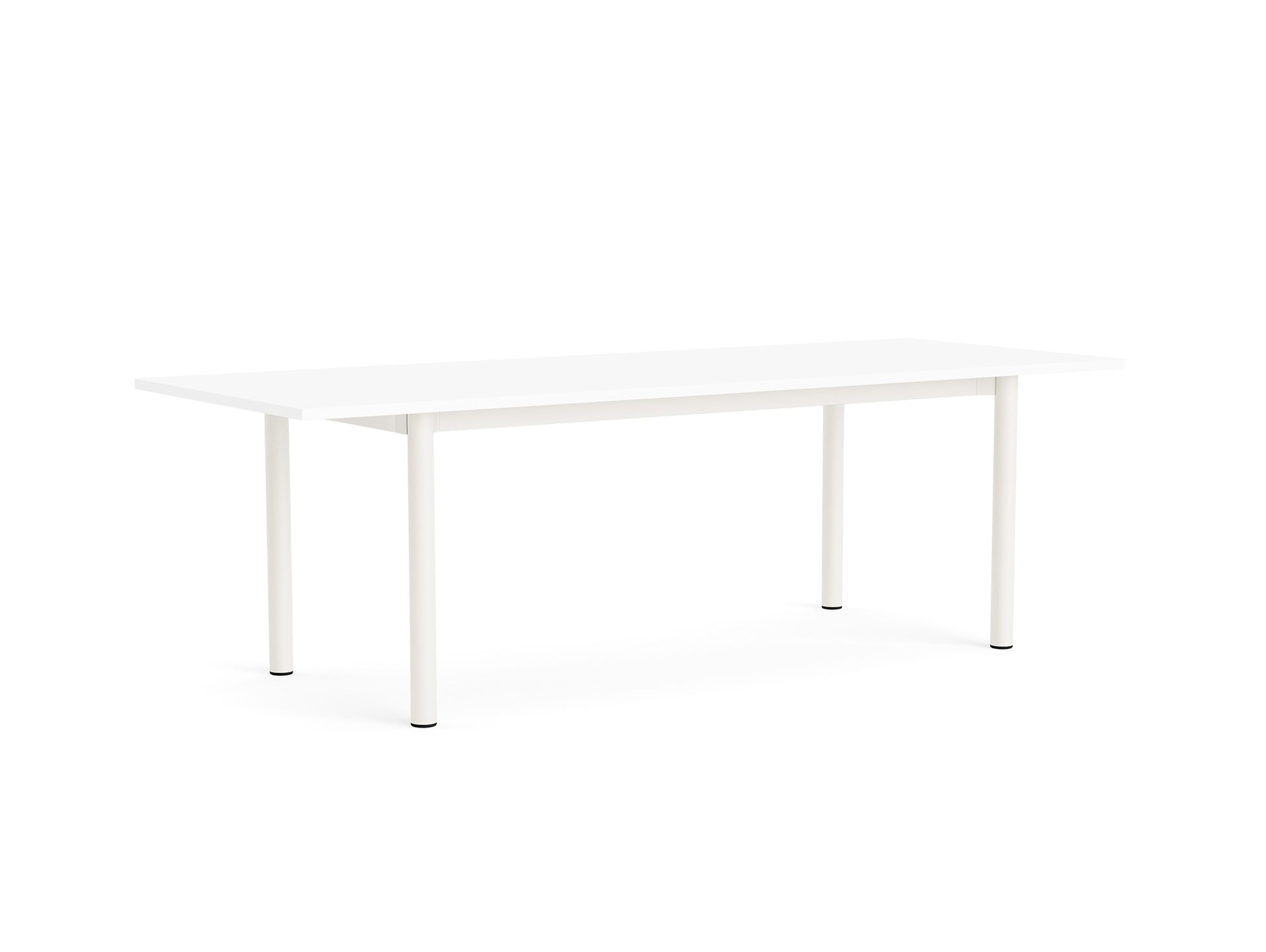 Annex Table Overhang by HAY - L240 cm / White Laminate Top / Cream White Aluminium Legs