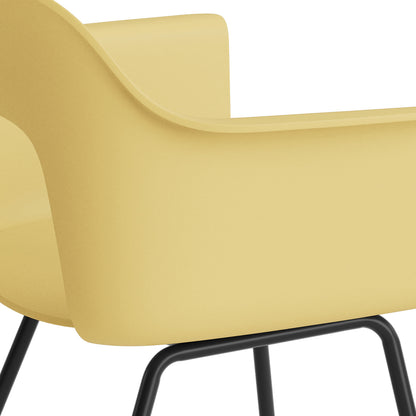 Layout Armchair 211 Metal Base by HAY - Black Steel Base / Biscotti