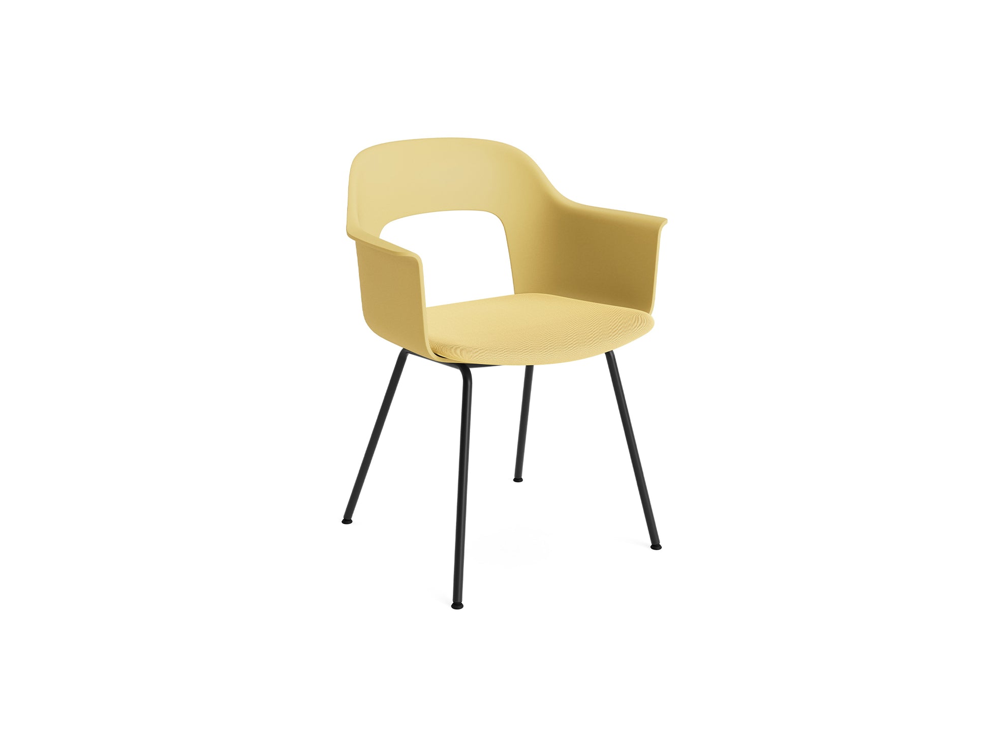 Layout Armchair Upholstered 213 Metal Base by HAY - Black Steel Base / Biscotti  / Relate 431