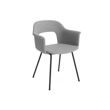 Layout Armchair Upholstered 214 Metal Base by HAY - Black Steel Base / Mode 008