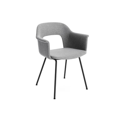 Layout Armchair Upholstered 214 Metal Base by HAY - Black Steel Base / Hallingdal 65 130