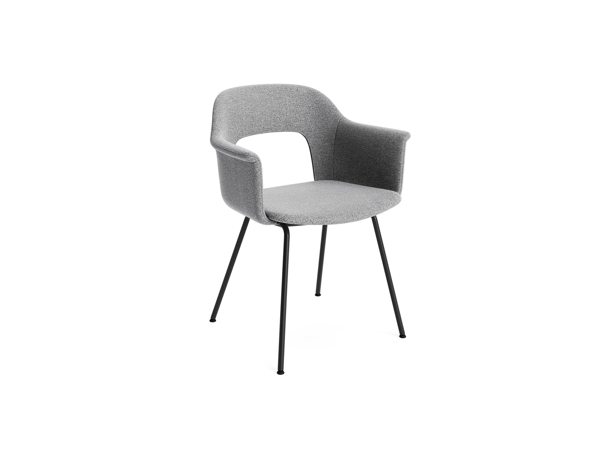 Layout Armchair Upholstered 214 Metal Base by HAY - Black Steel Base / Hallingdal 65 130