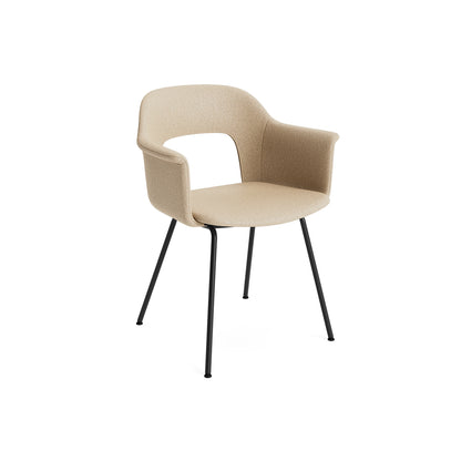 Layout Armchair Upholstered 214 Metal Base by HAY - Black Steel Base / Hallingdal 65 220