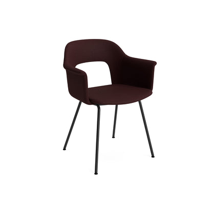 Layout Armchair Upholstered 214 Metal Base by HAY - Black Steel Base / Vidar 693