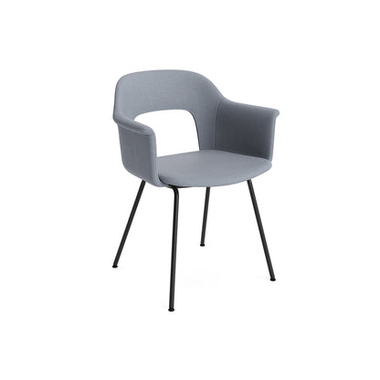 Layout Armchair Upholstered 214 Metal Base by HAY - Black Steel Base / Naveli 143