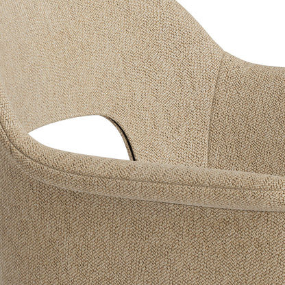 Layout Armchair Upholstered 214 Metal Base by HAY - Black Steel Base / Turf Sand