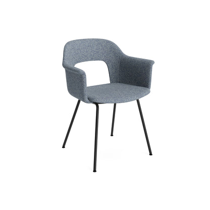 Layout Armchair Upholstered 214 Metal Base by HAY - Black Steel Base / Vanir 733