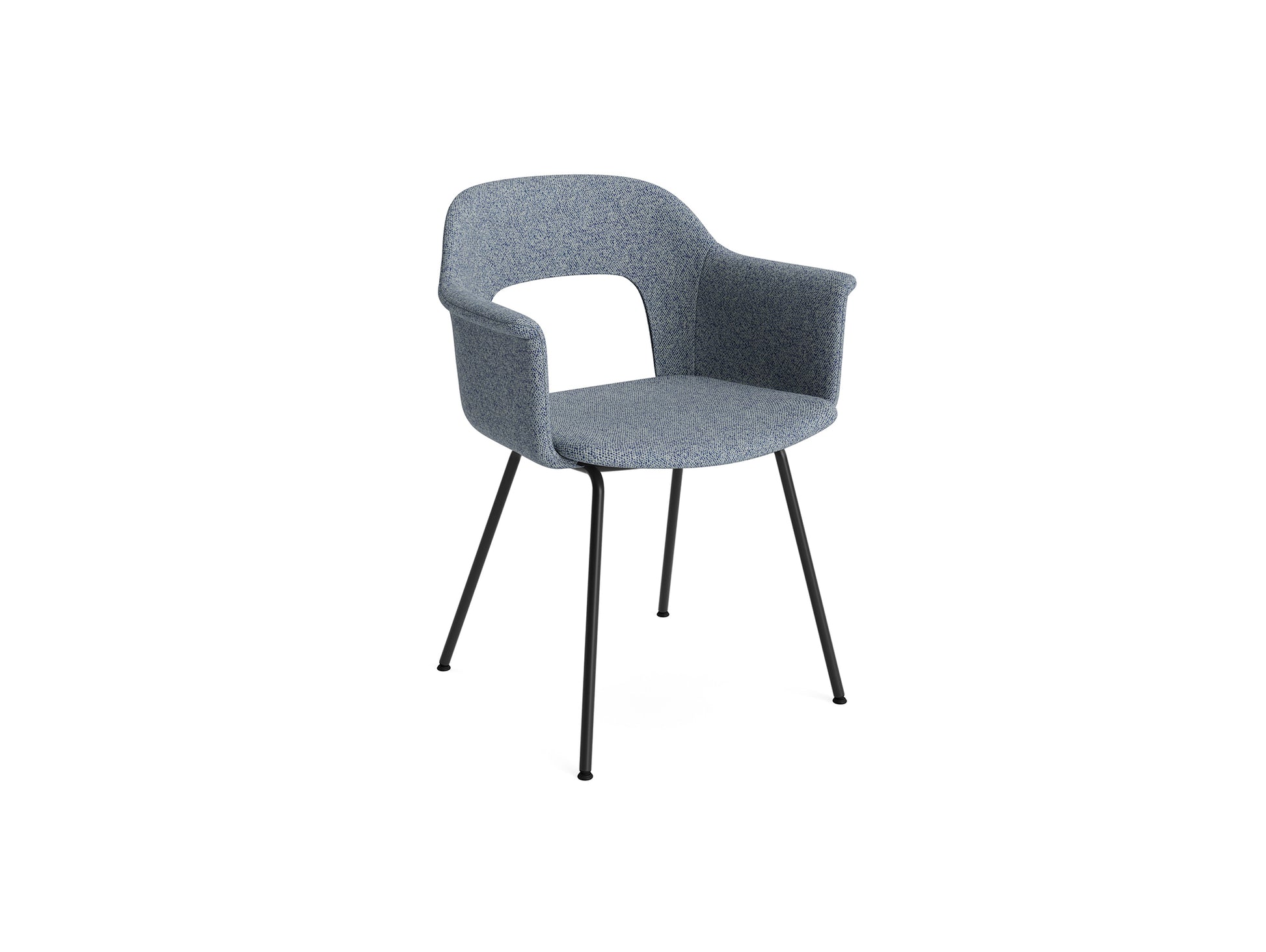 Layout Armchair Upholstered 214 Metal Base by HAY - Black Steel Base / Vanir 733