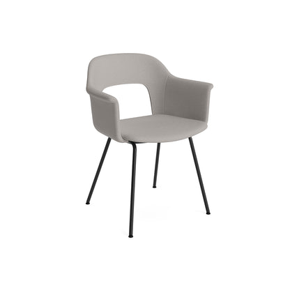 Layout Armchair Upholstered 214 Metal Base by HAY - Black Steel Base / Autumn 0101