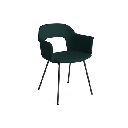 Layout Armchair Upholstered 214 Metal Base by HAY - Black Steel Base / Autumn 0971
