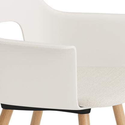 Layout Armchair 223 by HAY - Lacquered Oak Base /  Cream White Shell / Mode 011