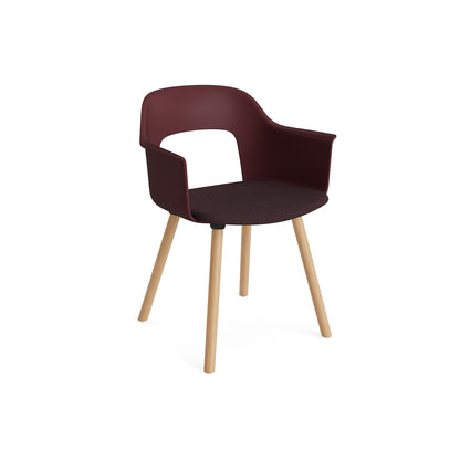 Layout Armchair 223 by HAY - Lacquered Oak Base /  Bordeaux Shell / Remix 3 373