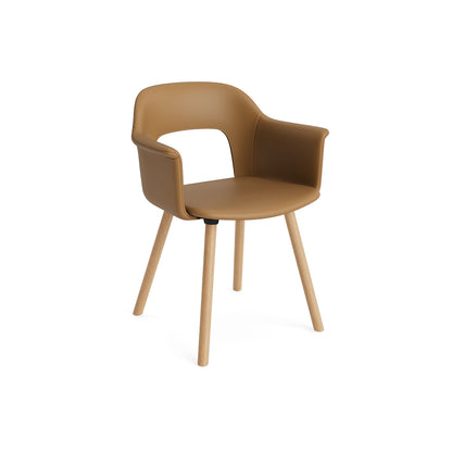 Layout Armchair 224 by HAY - Lacquered Oak Base / Cognac Grano Leather