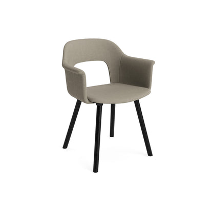 Layout Armchair 224 by HAY - Black Lacquered Oak Base / Naveli 133