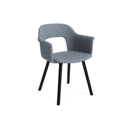 Layout Armchair 224 by HAY - Black Lacquered Oak Base / Vanir 733