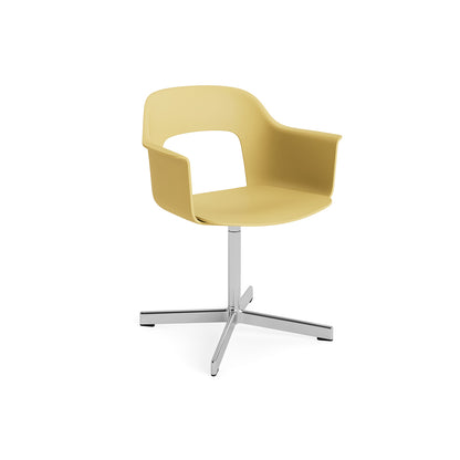Layout Armchair 231 Swivel Base by HAY - Polished Aluminium Base / Biscotti
