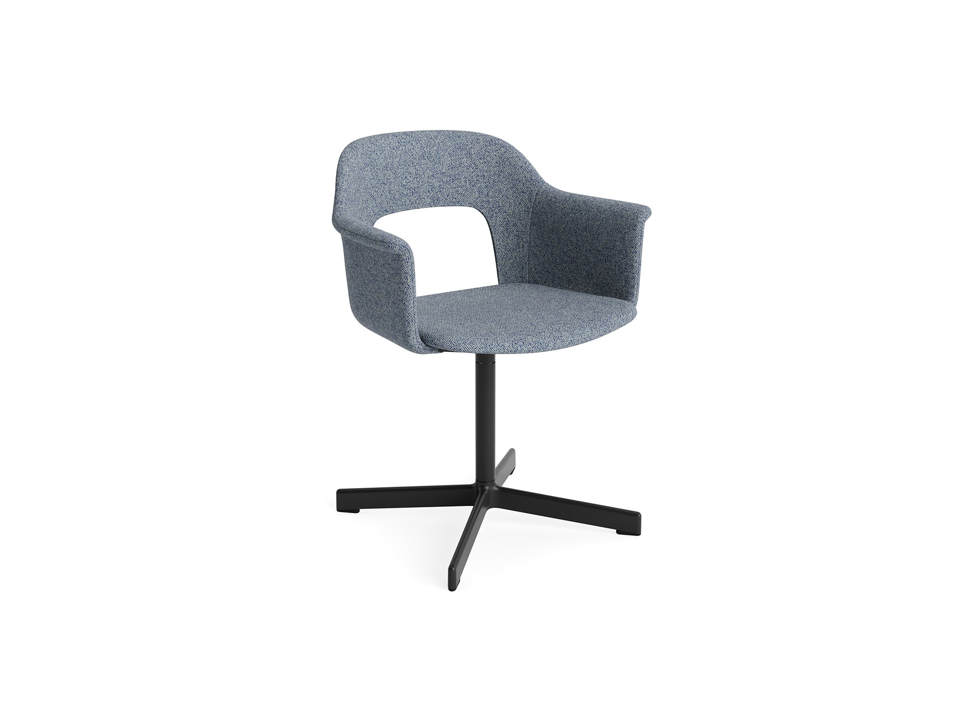 Layout Armchair 234 - Swivel Base by HAY - Black Aluminium Base / Vanir 733